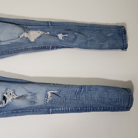 KDNK Ripped Skinny Ankle Zipper Jeans Unisex Sz 32 - Picture 5 of 17